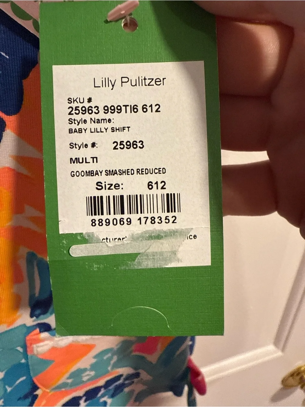 Lilly Pulitzer NWT Baby Girl Shift Dress Goombay Smashed in Size 6-12 months